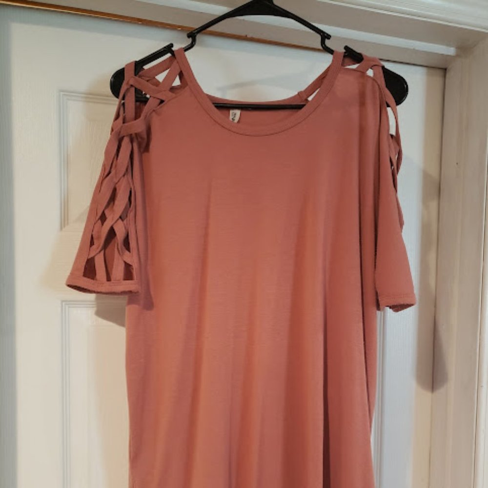 Zenana Premium, Pink Shirt, Small